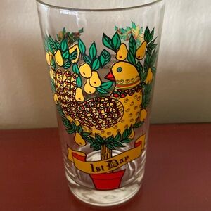 Days of Christmas glass.  1st day.
